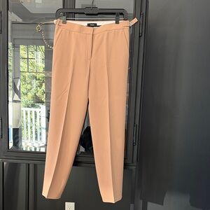 Theory Tan ankle Trousers. Never worn.